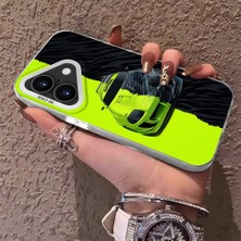 HONTINGA iPhone 16 ile Uyumlu Kılıfı Silikon Kenar Sert Arka Basitlik Anti Düşme Lambo Desen Telefon Kılıfı K1-0613