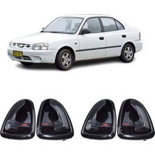 Cme Parts Hyundai Accent Milenyum 2000-2005 Uyumlu Iç Kapı Açma Kolu Takımı 4 Adet Ön Sağ Sol & Arka Sağ Sol