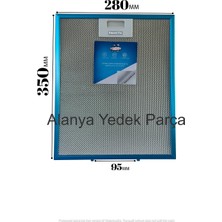 Hgnm E-Trading 81460024 -Teka Db1-90 Için Davlumbaz Metal Yağ Filtresi 350X280MM Gefest A12