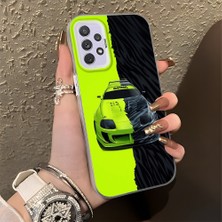 HONTINGA Samsung Galaxy A72 ile Uyumlu Kılıfı Silikon Kenar Sert Arka Basitlik Anti Düşme Lambo Desen Telefon Kılıfı K1-0613