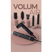 Feyza Design Katlanabilir 5'li Saç Şekillendirici, Siyah, Hava Üfleme, Çok Fonksiyonlu