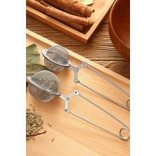 Gampus Yeni Nesil Çay Demleme Süzgeci Bitki Çayı Demleme Süzgeç Açılır Mekanızma Demleme Aparatı 2 Adet