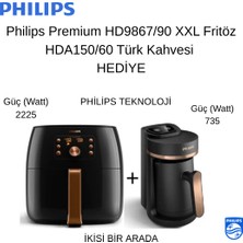 Philips Premium Airfryer Xxl Fritöz + HDA150/60 Türk Kahvesi Hediye