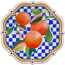 Baci Milano Dolce Vita Portakal 6'lı Pasta Tabağı 22 cm Melamin