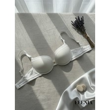 Feenia Ekru Destekli Pamuklu Dikleştiren Sütyen