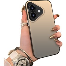 Ucuc iPhone 16 Uyumlu Kılıf Akrilik Sert Arka Panel Mat Dokulu Yan Silikon Darbe Emici Kamera Koruma Kapak