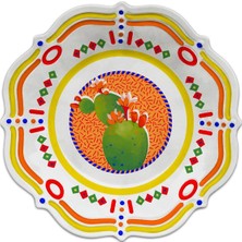 Baci Milano Dolce Vita Palm 6'lı Çukur Tabak 23,5 cm Melamin