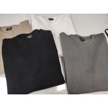 Sofun Regular Fit Yuvarlak Yakajarkalı Erkek  Kazak