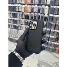 HappyCase iPhone  16 Pro Uyumlu Premium Deri Dokulu Kılıf- Siyah