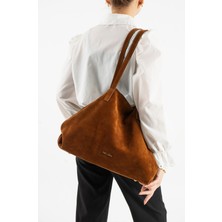 Piel Lino Pıel Lıno Kadın Hakiki Deri ve Süet Deri Omuz Çanta PL017 Taba