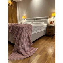 Doğuş Peluş Halı Modern Line Pembe Peluş Yatak Ucu Runner