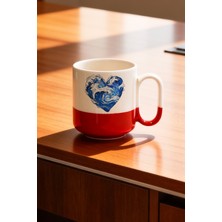 BB Design Deniz Kabukları Tasarımlı Baskılı Seramik Pro Kupa Bardak 330ML