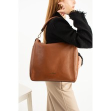 Piel Lino Pıel Lıno Kadın Hakiki Deri Omuz ve Çapraz Çanta PL029-D Taba