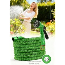 MiraLive 30 Metre Premium Uzayabilen Bahçe Hortumu - 7 Fonksiyonlu Başlık ve Esnek Tasarım
