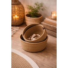Soft Home 3'lü Jüt Organizer Sepet
