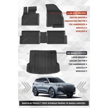 Sahler Chery Tiggo 7 Makyajlı 2025 ve Sonrası Uyumlu 4.5d Premium Havuzlu Oto Paspas ve Liner Bagaj Havuzu