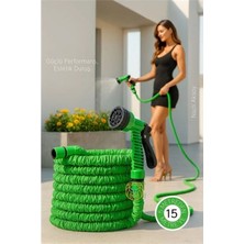 MiraLive 15 Metre Premium Uzayabilen Bahçe Hortumu - 7 Fonksiyonlu Başlık ve Esnek Tasarım