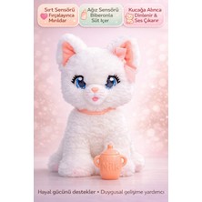 Yıldırım Oyuncak Oyuncak Sesli ve Hareketli Etkileşimli Sevimli Peluş Kedicik Bella 28CM