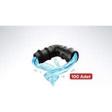 Damla Sulama Kurtağzı Dirsek 16X16 – 16 mm Hortum Uyumlu - 100 Adet