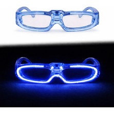 MiraLive Mavi LED Işıklı Parti Gözlüğü 3 Modlu – Glow & Gece Eğlence Gözlüğü