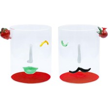 Baci Milano Romeo&giulietta 2'li Bardak Seti Cam Kırmızı 370 ml