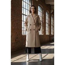 Luniva Kadın Kaşe Kaban-Atelier Collection Kışlık Şık Kesim