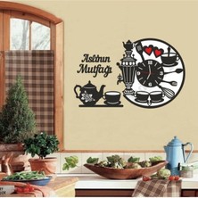 PremiumPort 6mm Çaydanlık ve Semaver Seti, Siyah Beyaz, Mutfak Dekoru