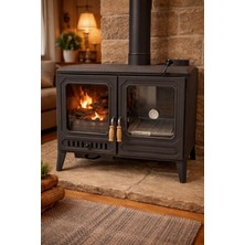 Dorello Döküm Kuzine Soba Fırın  Yüksek Isı Verimli, Fırınlı, Dayanıklı Dökme Demir