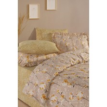 Uçkan Home %100 Pamuk Fırfırlı Çift Kişilik Nevresim Seti