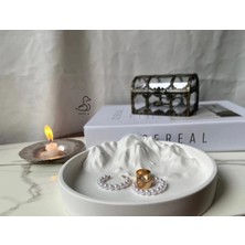 CasadiDuck Dağ Görünümlü 3D Taş Tozu Dekoratif Tabak 2’li