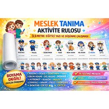 Haydi Dekor Meslek Tanıma Aktivite Rulosu – 5 Metre Eğitici Boyama ve Yazı Çalışması (Astronot, Mimar, Diş Hekimi)