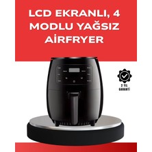 Eco Lounge Büyük Boy 6 Litre Airfryer 2400W Sesli Uyarı LCD Ekran