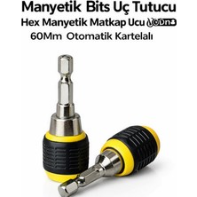 Neler Geldi Neler Manyetik Bits Uç Tutucu Hex Manyetik Matkap Ucu Adaptörü 60MM Otomatik Kartelalı
