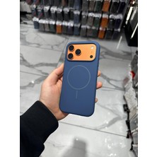 HappyCase iPhone 17 Pro Uyumlu Silinebilir Lansman Kılıf - Lacivert