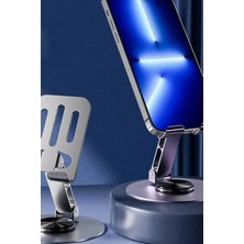 Gampus Metal Tablet Telefon Tutucu Stand 720 Derece Yeni Nesil Ev Ofis Dayanıklı Stand Masa Üstü Tutucu