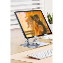 Gampus Tablet Standı Tüm Modeller Için 360 Derece Dönen Alüminyum Masaüstü Tablet Telefon Tutucu