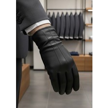 Mollycrush Erkek Deri Siyah Eldiven İçi Polar | Şık Tasarım