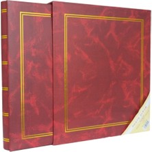 Angelphoto  10X15CM 500'LÜK Ciltbezli Kutulu Fotoğraf Albümü Bordo