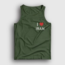 Presmono Unisex Haki I Love Iran Iran Atlet