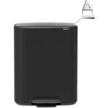 Brabantia Bo Çöp Kovası, Pedallı, 60LT - Mat Siyah