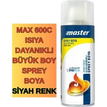 Kl Home 600C-BÜYÜK Boy 400ML Isıya Dayanıklı Sprey Boya -Siyah