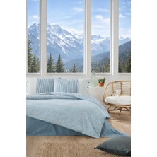 Özdilek Natural Line Battal Boy King Nevresim Takımı - Mavi