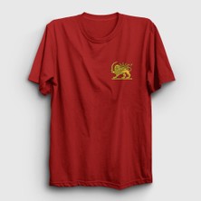 Presmono Unisex Kırmızı Persian Lion Sun Iran Iran T-Shirt