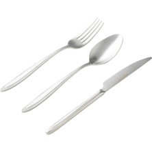 Mudo Home ESSEN 18 PARÇA YEMEK ÇATAL KAŞIK BIÇAK SETİ MAT GÜMÜŞ