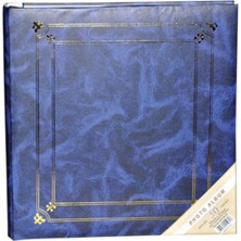 Angelphoto  50 Yaprak [100 SAYFA]-31X32 cm Ciltbezli Yapışkanlı Fotoğraf Albümü(Lacivert)
