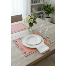 Morika Hotel & Home Textile Deluxe Serisi Süet Suni Deri 6'lı Amerikan Servisi Seti