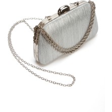 MFT Ayakkabı Kadın Abiye Askılı Çanta Gümüş