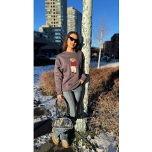Leilaa Teddy Nakışlı Sweatshirt