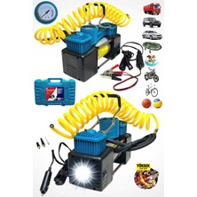 Stanvolt 2 Pistonlu Hava Kompresörü Çakmaklık Girişli Lastik Şişirme 12V 150 Psı