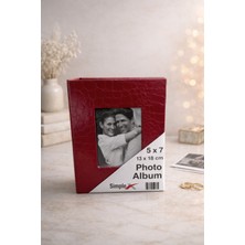 Angelphoto  13X18 Fotoğraf Albümü 100 Fotoğraflık – Ince Kapaklı – Siyah / Beyaz / Bordo